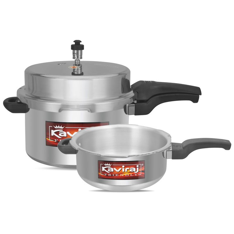 Kaviraj 10 Ltrs Twin Pack Pressure Cooker - Image 3