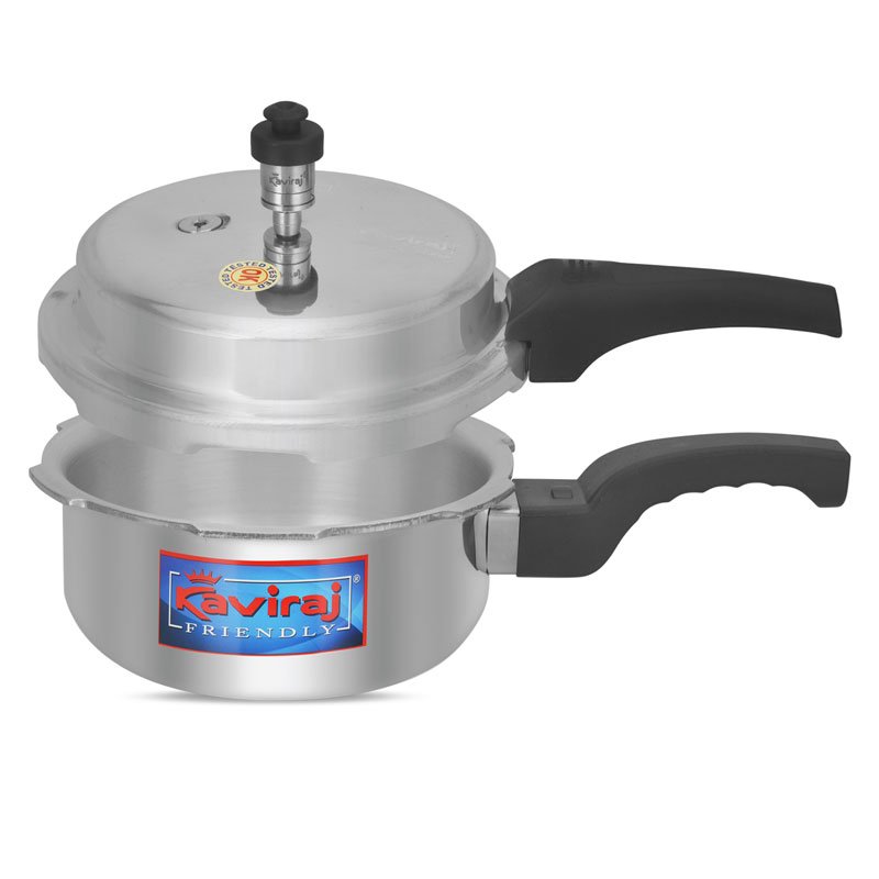 Kaviraj 3 Ltrs Twin Pack Pressure Cooker - Image 4