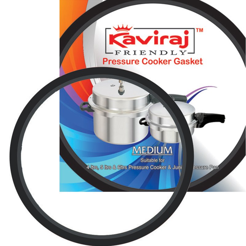 Kaviraj Medium Rubber Gasket - Suitable for 5 Ltrs Cooker & Pan Jr